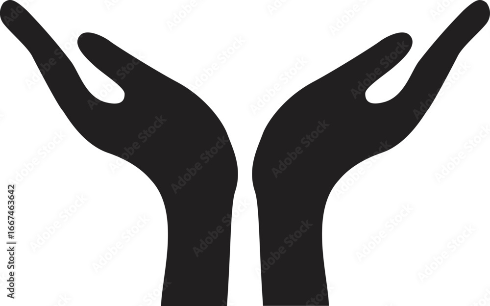 Obraz premium Two Hands Holding Up The Sky