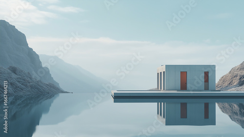 Flying Paper in White and Gray Tones – Minimal Abstract