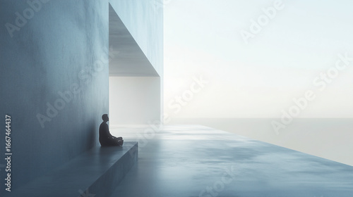 Flying Paper in White and Gray Tones – Minimal Abstract