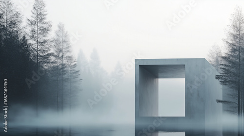 Flying Paper in White and Gray Tones – Minimal Abstract