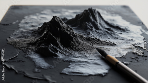 Flying Paper in White and Gray Tones – Minimal Abstract