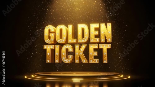 Luxurious golden 3D text 