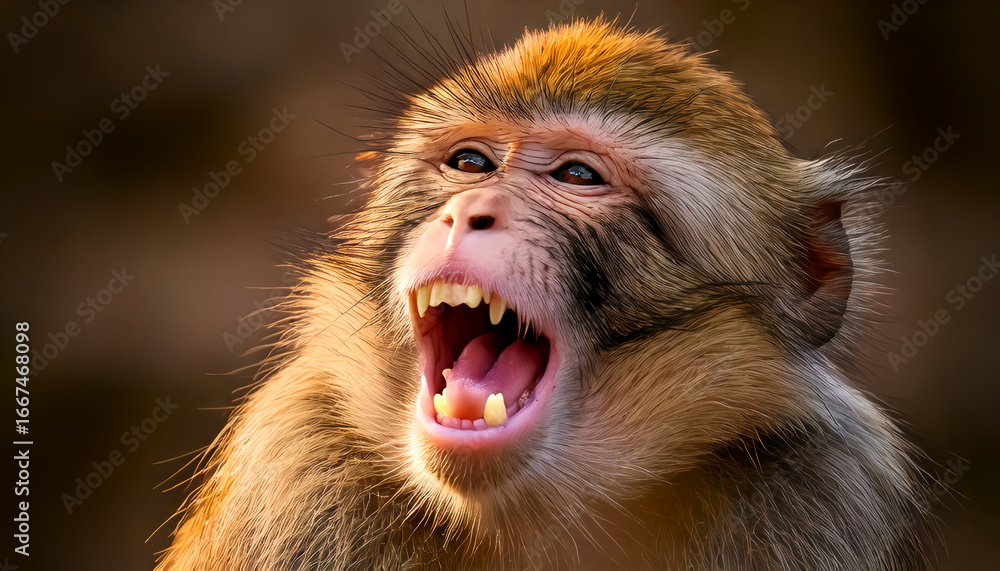 Obraz premium The monkey was laughing