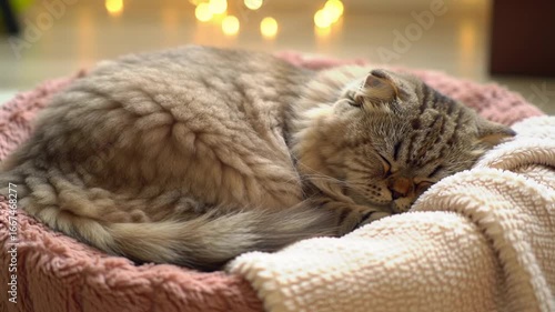 cat sleeping on the floor