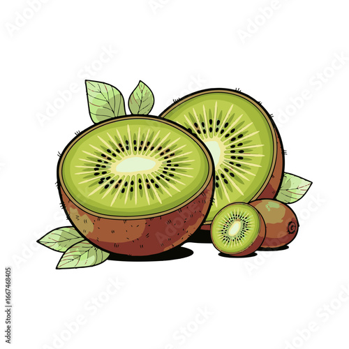 kiwi vector illustration design