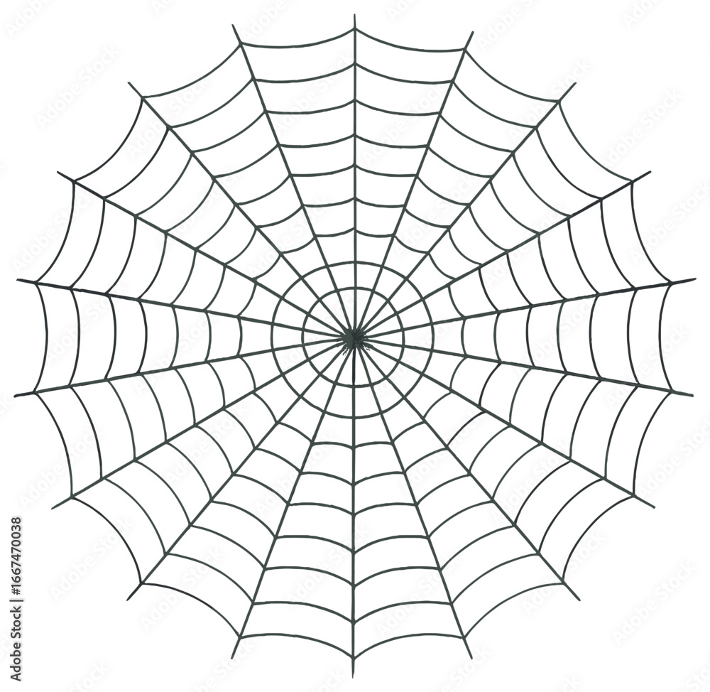 Obraz premium Intricate spider web vector: nature's geometric design in detail for halloween concepts