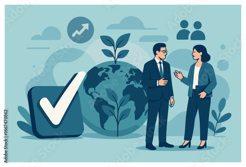 Sustainability vector: global environmental achievements and eco-friendly practices