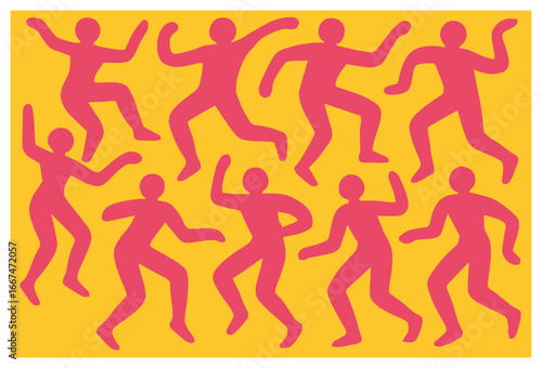 Energetic dance celebration vector | dynamic movement art for dance-themed designs
