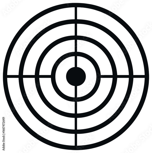 Bullseye target vector design | precision aim, shooting practice, and accuracy concept