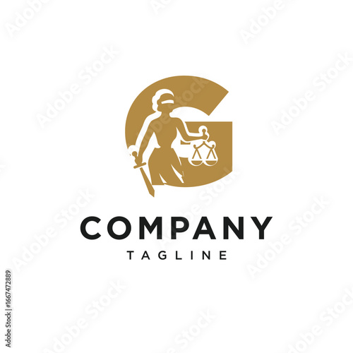 Letter G Themis Logo Icon Vector