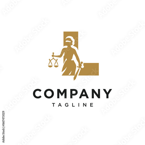 Letter L Themis Logo Icon Vector