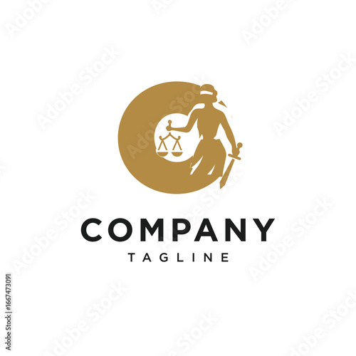 Letter O Themis Logo Icon Vector