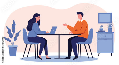 Job Interview in Office Setting