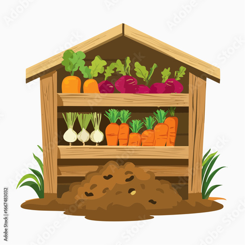 root cellar storage for autumn harvest vegetables