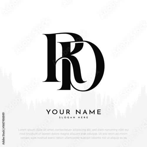 RD DR initial handwriting and luxury monogram logo