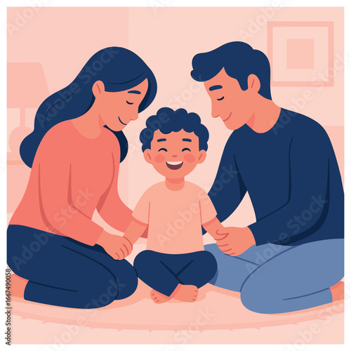 Heartwarming family vector concept - cherish special moments with loved ones