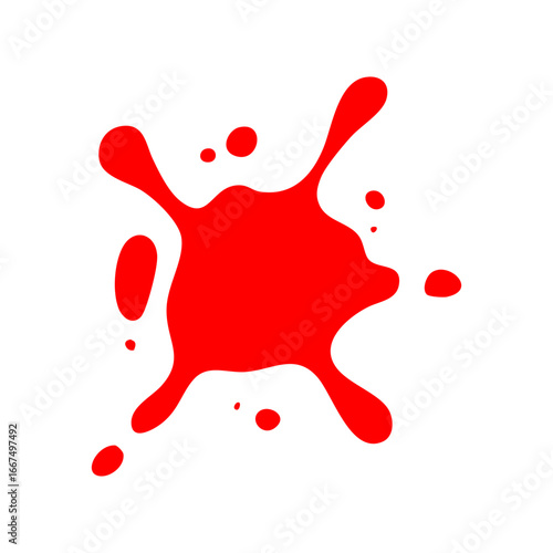 red paint splash design element