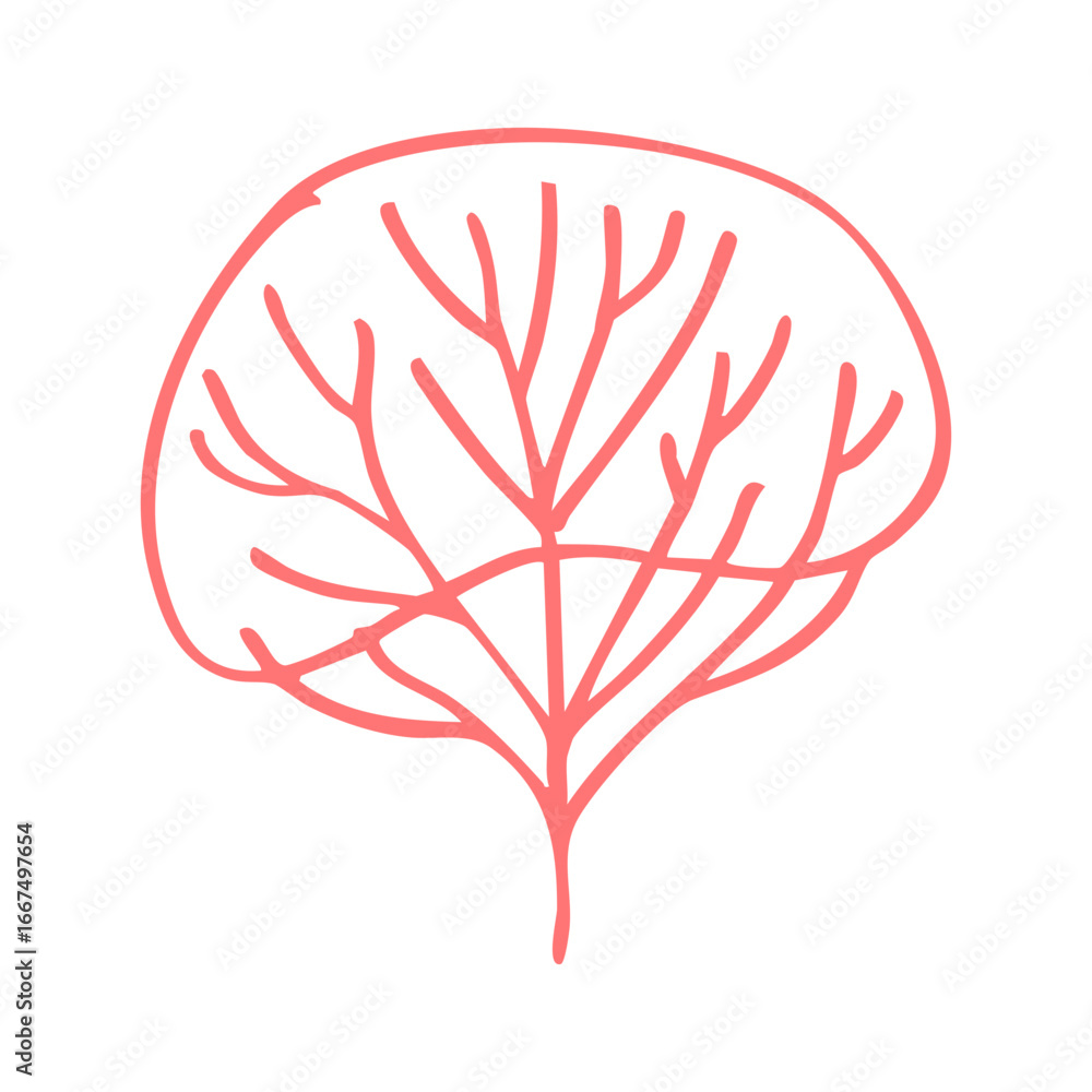 Fototapeta premium simple plant tree sketch element