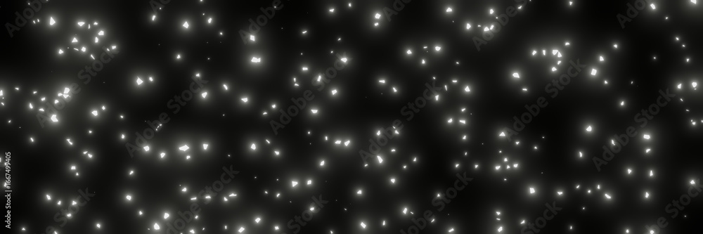 Fototapeta premium Abstract white starry light effect background. Glowed particles