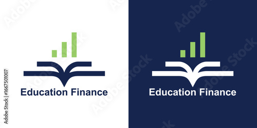 logo design book and finance,logo education,finance,invest,design modern and elegant.
