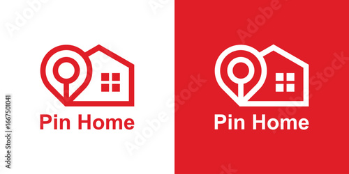logo design home and pin,map,location,real estate,design modern,elegant.
