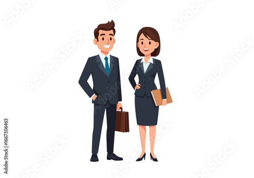 Confident Business Professionals A Successful Team Ready to Help