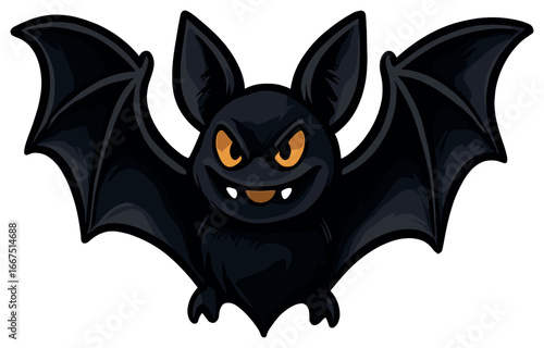 Mischievous halloween bat vector design for spooky seasonal holiday decorations