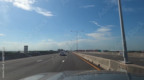 car POV driving on expressway