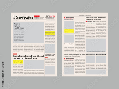 The daily newspaper layout, magazine design