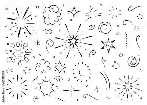 Dynamic comic book style explosive motion speed effect graphic design with bold lines and starburst elements