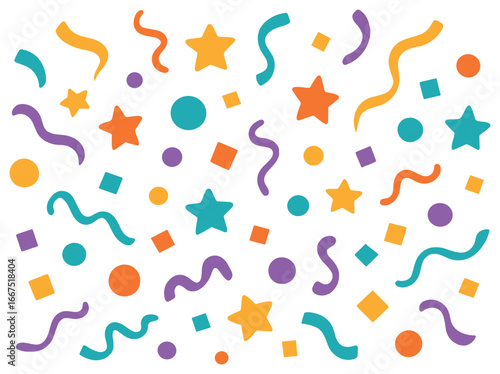 Colorful confetti celebration vector for festive events and holiday decorations