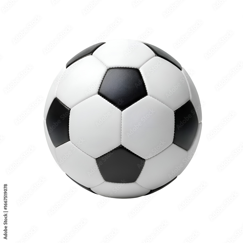 Realistic Soccer Ball Rotates on Transparent Background, Demonstrating Sport and Recreation Realistic Soccer Ball Rotates on Transparent Background, Demonstrating Sport and Recreation
