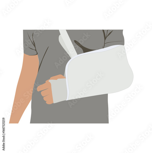 man with broken arm.Dealing with a Broken Arm 