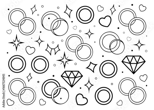 Collection of sparkling diamond engagement rings for wedding celebrations featuring precious gemstones and elegant bands