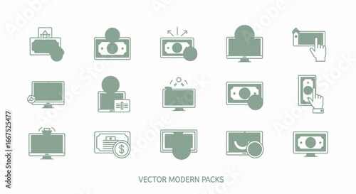 Modern Finance & Banking Icon Pack 20 Flat Vector Illustrations
