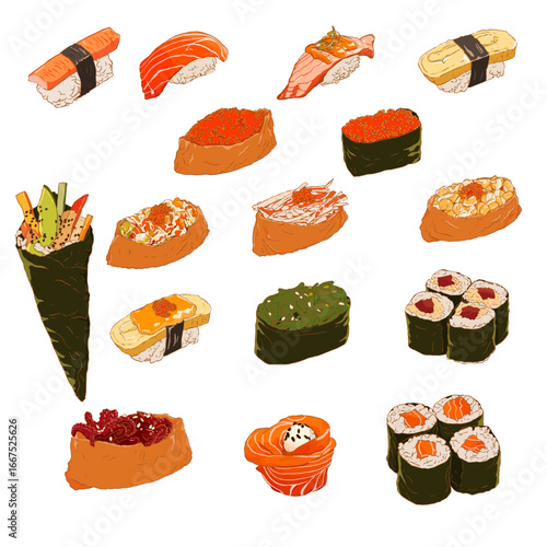 Set of sushi