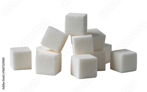 Wallpaper Mural Pile of white sugar cubes isolated on transparent background Torontodigital.ca