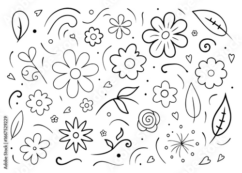 Charming hand drawn floral collection featuring delicate crayon watercolor blooms perfect for spring themed designs and artistic projects
