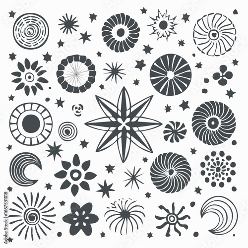 Seamless multicolor pattern with oriental mandalas kaleidoscope elements
2