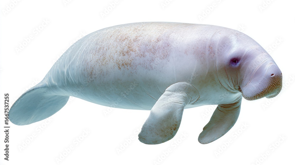 Naklejka premium Gentle sea mammal swims