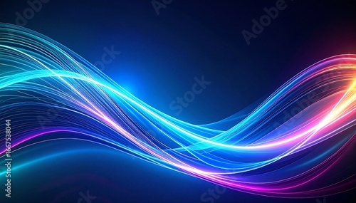 Vibrant abstract background featuring dynamic, swirling lines in a spectrum of colors, creating a sense of movement and energy throughout the design.