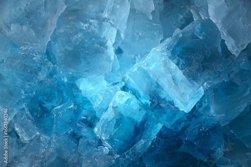 Blue Ice Blocks, Close-up Texture