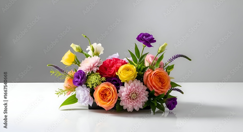 Obraz premium Vibrant Floral Bouquet: Fresh Blooms for Joyful Celebrations