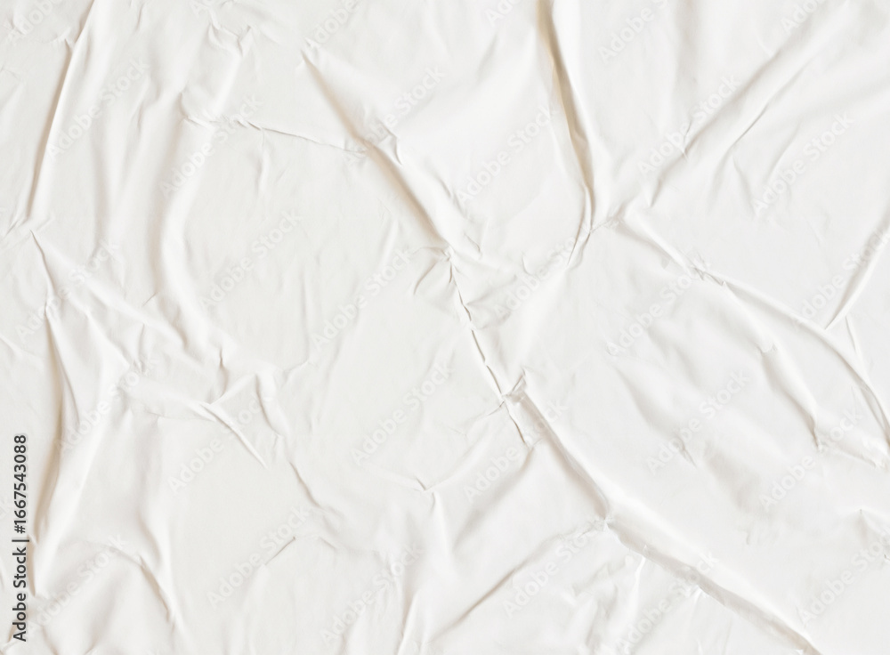 Obraz premium White wrinkled fabric texture background