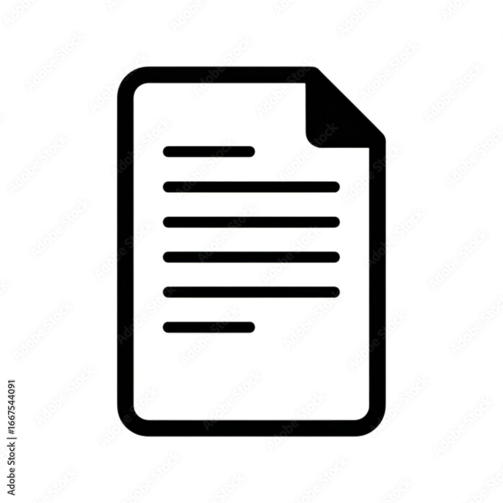 White outline of a document with lines paper list isolated on a transparent background White outline of a document with lines paper list isolated on a transparent background