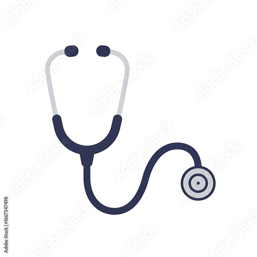 Professional stethoscope icon symbolizing healthcare, medicine, and diagnosis for medical concepts