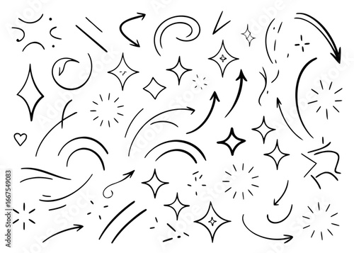 Dynamic line movement effect element featuring cartoonish emotion and abstract visual flow in vibrant colors