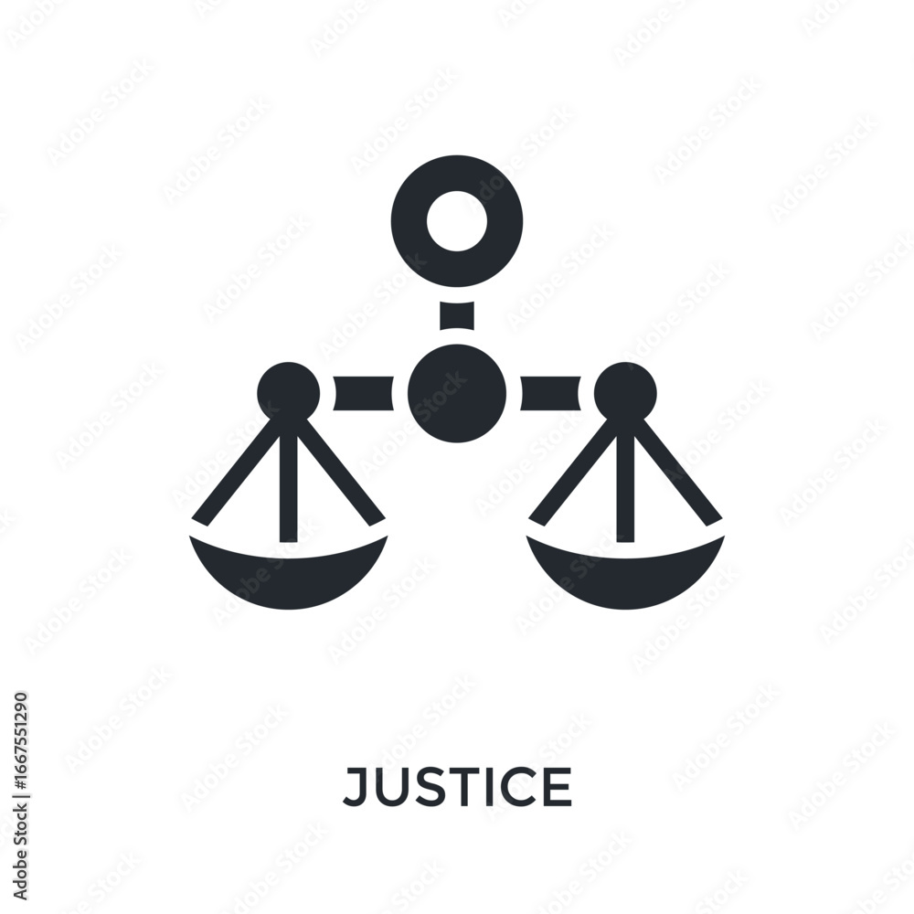 Obraz premium Justice Icon Glyp Style. Vector Illustration For Graphic Design