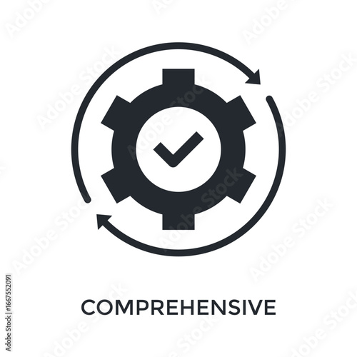 Comprehensive Icon Glyp Style. Vector Illustration For Graphic Design