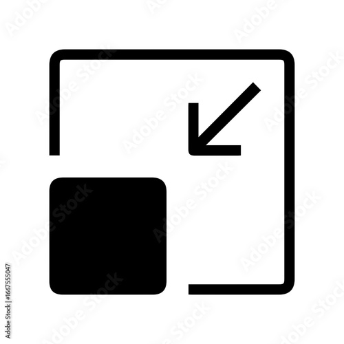 Downsize minimize scale glyph icon